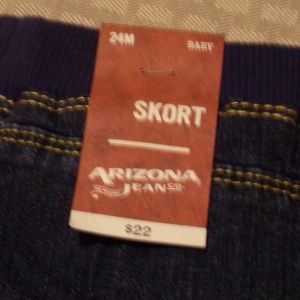 Arizona ~ BABY GIRLS SIZE 24 MONTHS ~ SKORT ~ PANTY LINED SKIRT NWT NEW